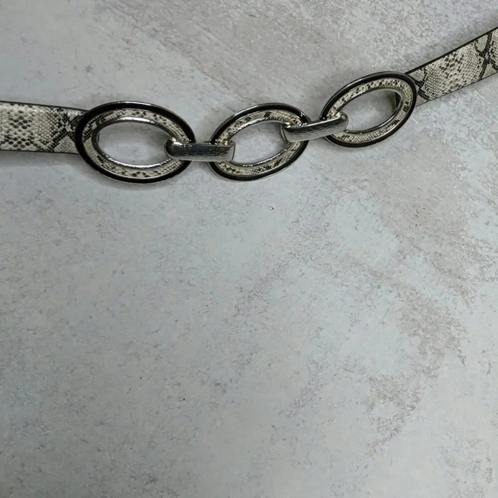 Chico's Adjustable Snakeskin Belt - Size M/L - EUC